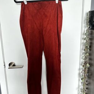 Velvet orange pants